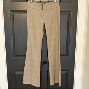 THE LIMITED Women’s Drew Fit Dress Pants Beige Plaid RN54874 Size 0R